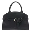 Coccinelle Medium Sabine Belted Cowhide Tote Bag In Black