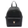 Coccinelle Minimalist Zip-closure Backpack With External Pocket In Black