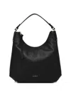 Coccinelle Malory Grained-leather Shoulder Bag In Black