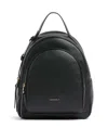 Coccinelle Leather Backpack With A Granular Texture In Black
