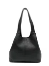 Coccinelle Easy Hobo Bag In Grained Leather In Black
