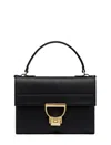 Coccinelle Arlettis Pebbled-leather Satchel In Black