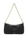 Coccinelle Aura Logo Debossed Shoulder Bag In Black