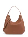 Coccinelle Rebekka Zip-up Shoulder Bag In Brown
