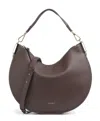Coccinelle Half-moon Zip-top Bag In Brown