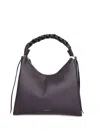 Coccinelle Two-sided Leather Shoulder Bag Boheme Small In Black