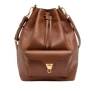 Coccinelle Medium Beat Generation Drawstring Bucket Bag In Brown
