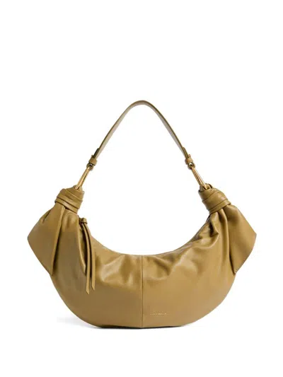 Coccinelle Medium Furoshiki Knot-detail Shoulder Bag In Brown