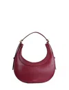 Coccinelle Whisper Crescent Top-handle Shoulder Bag In Red