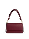 Coccinelle Borsa A Spalla In Pelle Double Boheme Grana Double Small In Burgundy