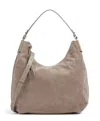 Coccinelle Suede Tote Bag In Neutral
