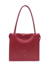 Coccinelle Logo Embossed Drawstring Tote Bag In Sangria