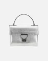 Coccinelle Arlettis Silver Maxi Grain Bag In Silver