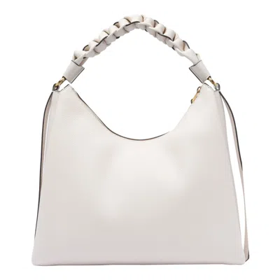 Coccinelle Medium Boheme Shoulder Bag In White
