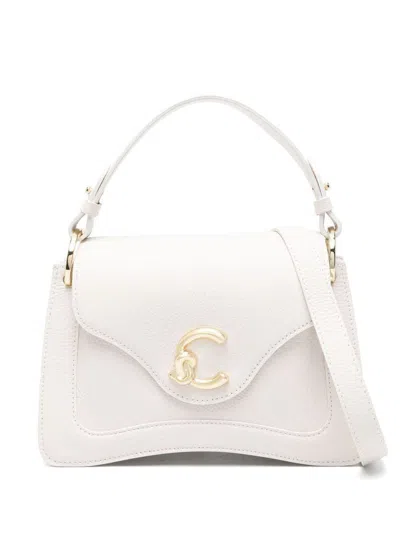 Coccinelle C-me Small Tote Bag In White