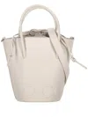 Coccinelle Myrtha Grained Leather Bucket Bag In White