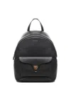 Coccinelle Minimalist Zip-closure Backpack With External Pocket In Black