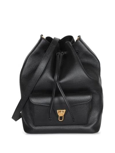 Coccinelle Beat Gen Black Leather Bucket Bag