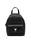 Coccinelle Minimalist Zip-closure Backpack With External Pocket In Black