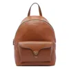Coccinelle Flap-pocket Zip Backpack In Brown