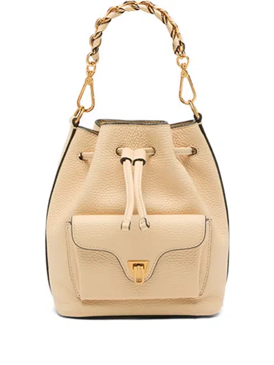 Coccinelle Beat Generation Chain-handle Bucket Bag In Yellow