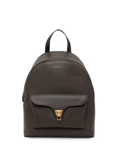 Coccinelle Beat Generation Grained Leather Backpack In Red