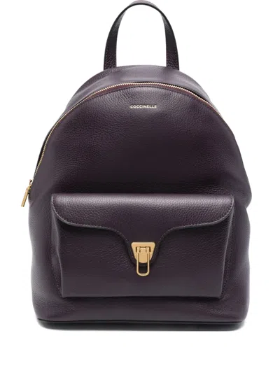 Coccinelle Beat Generation Leather Backbag In Purple