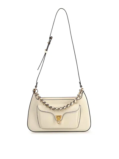 Coccinelle Beat Generation Medium Leather Bag In Sand