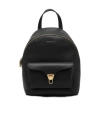 Coccinelle Minimalist Zip-closure Backpack With External Pocket In Black