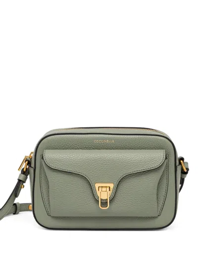 Coccinelle Beat Pocket Detail Satchel In Green
