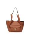 Coccinelle Beat Small Leather Shopping Bag In Neutral