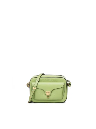 Coccinelle Beat Soft Guacamole Leather Plectrum Bag