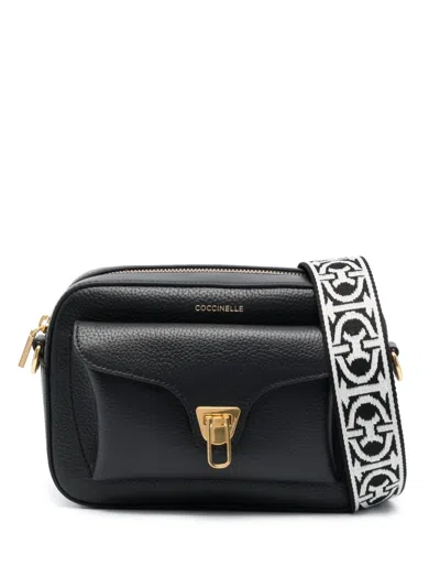 Coccinelle Beat Soft Leather Crossbody Bag In Black