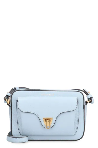 Coccinelle Beat Soft Mini Leather Crossbody Bag In Blue