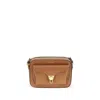 Coccinelle Textured Leather Crossbody Bag In Brown