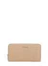 Coccinelle Beige Metallic Soft Wallet In Neutrals