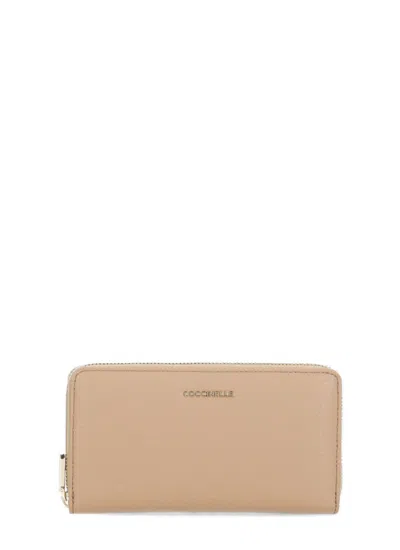 Coccinelle Beige Metallic Soft Wallet