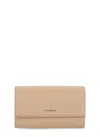 Coccinelle Metallic Soft Wallet In Neutrals