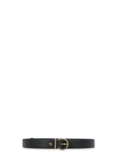 Coccinelle Beth Leather Belt In Black
