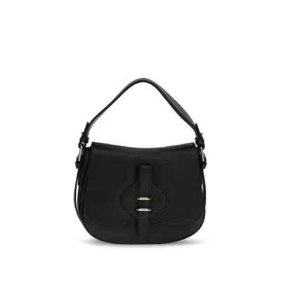 COCCINELLE BLACK CALF LEATHER BOS TAURUS HANDBAG