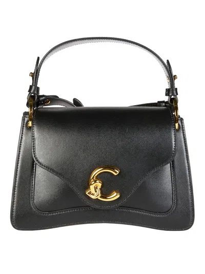 Coccinelle Black C-me Calf Clasp Handbag