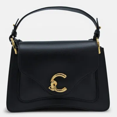 Coccinelle Black Leather C-me Calf Cocker Top Handle Bag