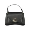 Coccinelle Structured Cowhide Leather Handbag With Adjustable Strap In Black