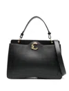 Coccinelle Shoulder Bag With Detachable Strap And Top Handle In Black