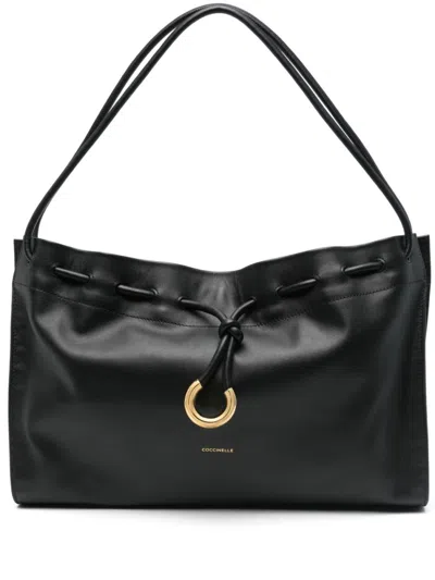 Coccinelle Black Logo Shoulder Bag