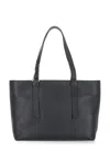 Coccinelle Black Pebbled Leather Malory Shoulder Bag