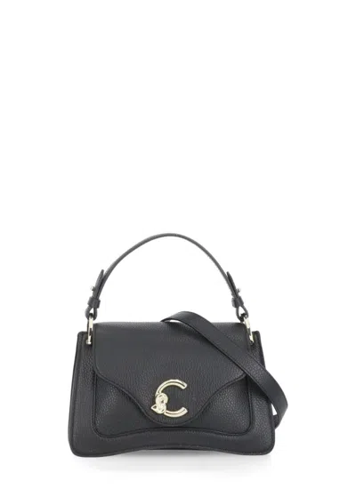 Coccinelle Black Pebbled Leather C-me Handle Bag