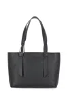 Coccinelle Black Pebbled Leather Malory Shoulder Bag