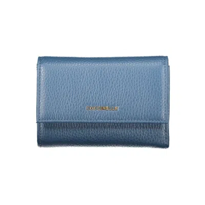 Coccinelle Blu Leather Woman Women's Wallet In Blue