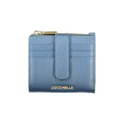 Coccinelle Blu Leather Women Wallet In Blue